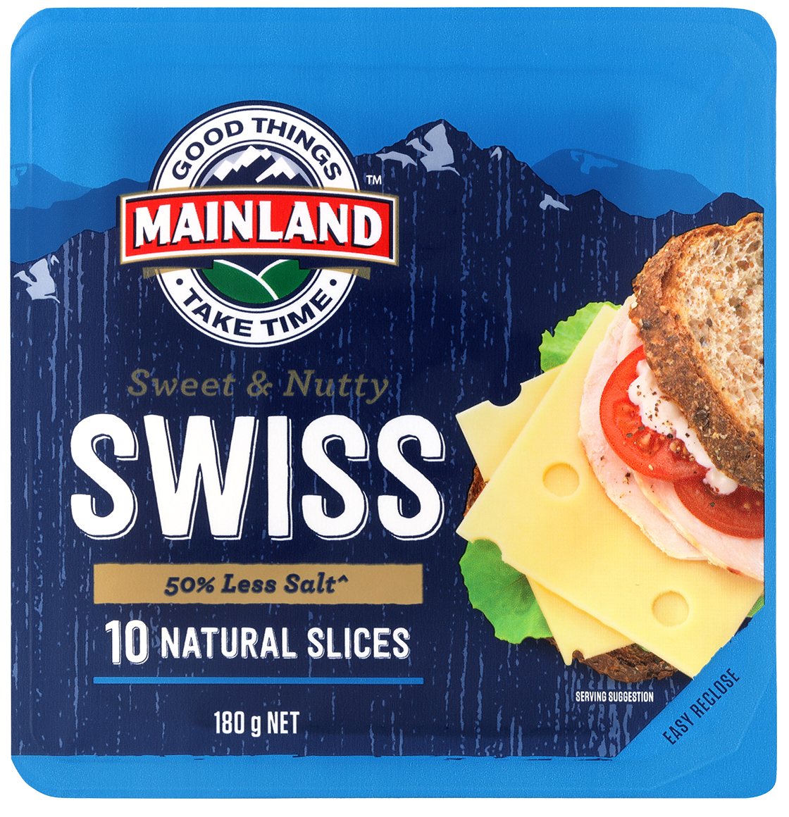 Mainland Natural Cheese Slices Swiss