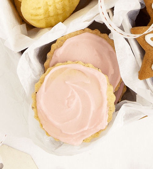 Raspberry hazelnut biscuits
